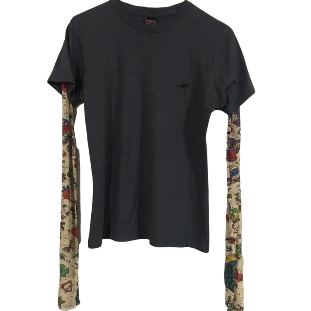 Dragonfly Kids T-shirt Size XL Gray 100% cotton Long Sleeve Lightweight